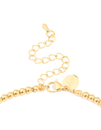Waterproof Gold Plated Stainless Steel Ball Chain Necklace - link has visual effect only