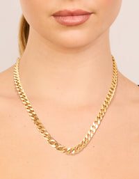 Waterproof Gold Plated Stainless Steel Curb Chain Necklace - link has visual effect only