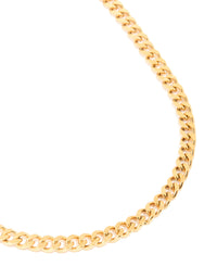 Waterproof Gold Plated Stainless Steel Curb Chain Necklace - link has visual effect only