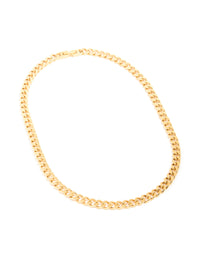 Waterproof Gold Plated Stainless Steel Curb Chain Necklace - link has visual effect only