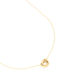 Waterproof Gold Plated Stainless Steel Looped Pendant Necklace - link has visual effect only
