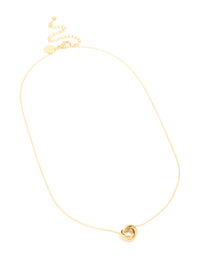 Waterproof Gold Plated Stainless Steel Looped Pendant Necklace - link has visual effect only