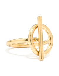 Waterproof Gold Plated Stainless Steel Skinny T&O Ring - link has visual effect only