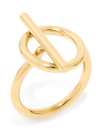 Waterproof Gold Plated Stainless Steel Skinny T&O Ring - link has visual effect only