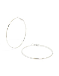 Waterproof Stainless Steel Hoop Earrings 55 MM - link has visual effect only