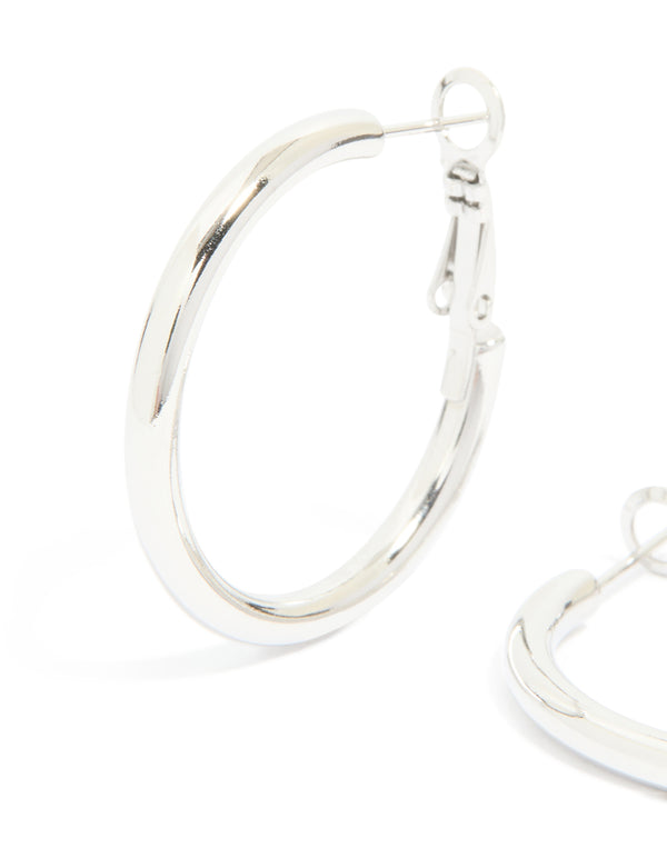 Waterproof Stainless Steel Hoop Earrings 40 MM