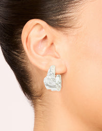 Waterproof Stainless Steel Crater Hoop Earrings - link has visual effect only