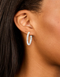 Waterproof Stainless Steel Hoop Earrings 30 MM - link has visual effect only