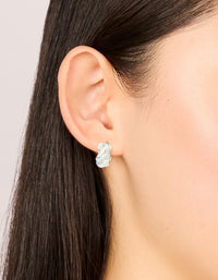 Waterproof Stainless Steel Twisted Hoop Earrings - link has visual effect only
