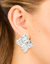 Waterproof Stainless Steel Cross Over Stud Earrings - link has visual effect only