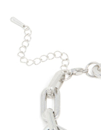 Waterproof Stainless Steel Large Paperclip Chain Bracelet - link has visual effect only