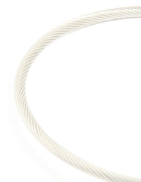 Waterproof Stainless Steel Pearl Twisted Bangle - link has visual effect only