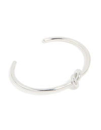 Waterproof Stainless Steel Basic Knotted Centre Wrist Cuff - link has visual effect only