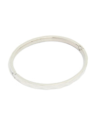 Waterproof Stainless Steel Hammered Hinged Bangle - link has visual effect only