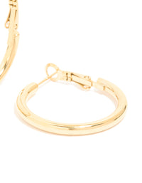 Waterproof Gold Plated Stainless Steel Hoop Earrings - link has visual effect only