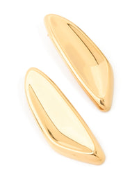 Waterproof Gold Plated Stainless Steel Shield Stud Earrings - link has visual effect only