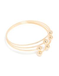Gold Ball Layered Bangle - link has visual effect only