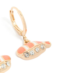Gold Diamante Sashimi Huggie Earrings - link has visual effect only