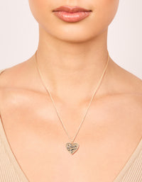 Gold 'I Love You' Heart Necklace - link has visual effect only