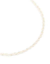 Silver Twisted Basic Chain Necklace - link has visual effect only