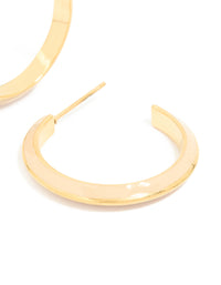 Waterproof Gold Plated Stainless Steel Neutral Toned Enamel Hoop Earrings - link has visual effect only