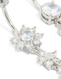 Surgical Steel Cubic Zirconia Flower Power Belly Bars - link has visual effect only