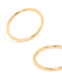 Kids Gold Plated Surgical Steel Sleeper Earrings 8MM - link has visual effect only
