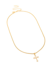 Waterproof Gold Plated Stainless Steel Gothic Cross Necklace - link has visual effect only
