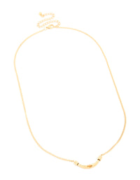 Waterproof Gold Plated Stainless Steel Tiger's Eye Bar Necklace - link has visual effect only