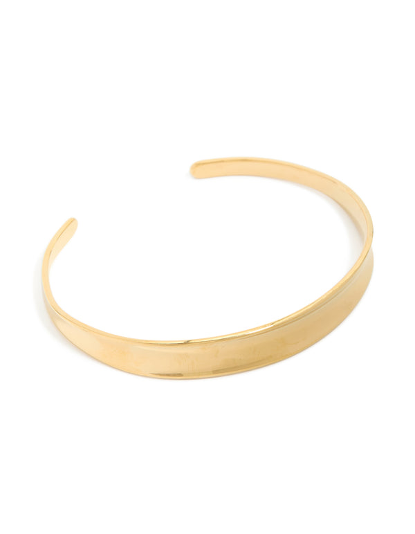 Waterproof Gold Plated Stainless Steel Thin Wrist Cuff