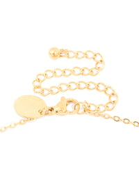 Waterproof Gold Plated Stainless Steel Bamboo Letter C Necklace - link has visual effect only