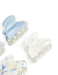 White & Blue Claw Clips 4-Pack - link has visual effect only