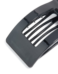 Black Rectangle Hair Claw Clip - link has visual effect only