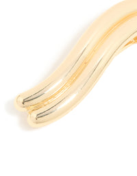 Gold Wavy Barrette Clip - link has visual effect only