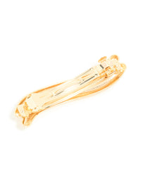 Gold Wavy Barrette Clip - link has visual effect only