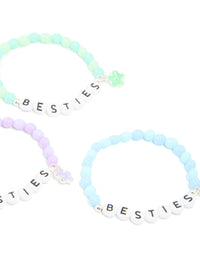 Kids Multicoloured Beaded 'Besties' Stretch Bracelets 5-Pack - link has visual effect only