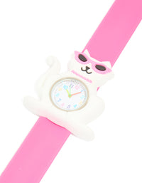 Kids Pink Cool Cat Slap Watch - link has visual effect only