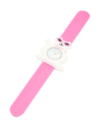 Kids Pink Cool Cat Slap Watch - link has visual effect only