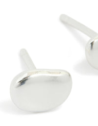 Sterling Silver Pebble Stud Earrings - link has visual effect only