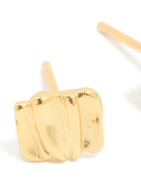 Gold Plated Sterling Silver Square Textured Stud Earrings - link has visual effect only
