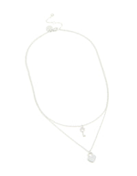 Waterproof Stainless Steel Key & Heart Lock Layered Necklace - link has visual effect only