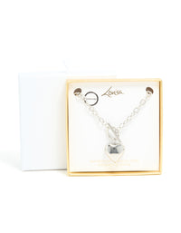 Waterproof Stainless Steel Chunky Heart T & O Necklace - link has visual effect only