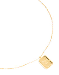 Waterproof Gold Plated Stainless Steel Good Luck Pendant Necklace - link has visual effect only