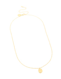Waterproof Gold Plated Stainless Steel Oval Engravable Pendant Necklace - link has visual effect only