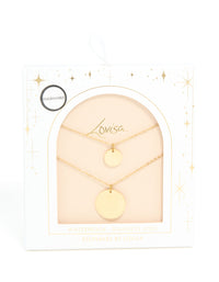 Waterproof Gold Plated Stainless Steel Disc Layered Necklace - link has visual effect only
