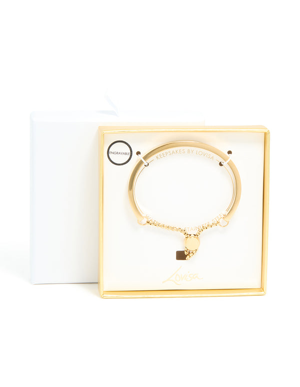 Waterproof Gold Plated Stainless Steel Toggle Bangle