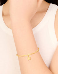 Waterproof Gold Plated Stainless Steel Star Stretch Bracelet - link has visual effect only