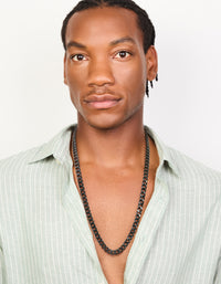 Mens Waterproof Stainless Steel Small Miami Cuban Necklace - link has visual effect only