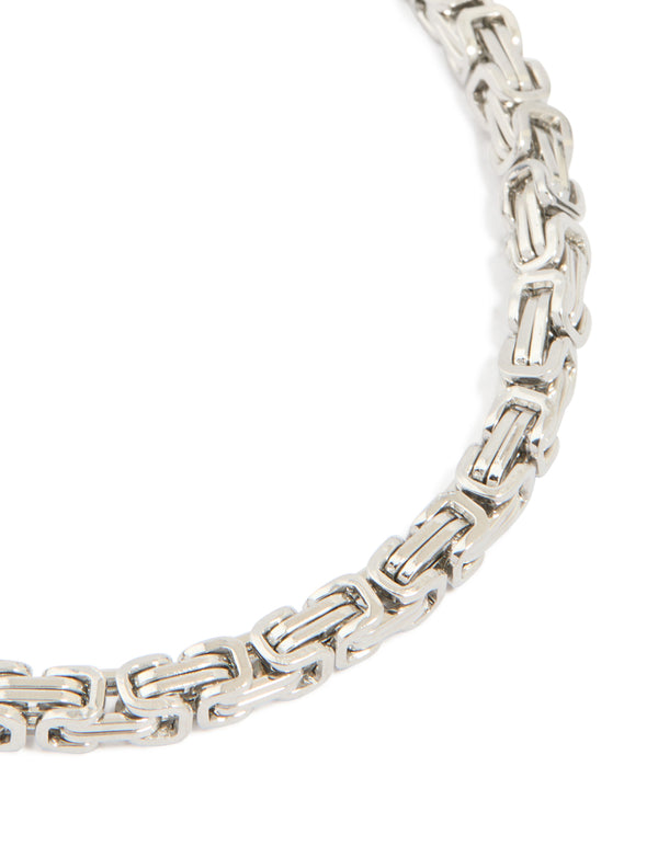 Mens Waterproof Stainless Steel Box Link Chain Bracelet