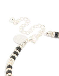 Mens Waterproof Stainless Steel Small Semi Precious Bead Bracelet - link has visual effect only